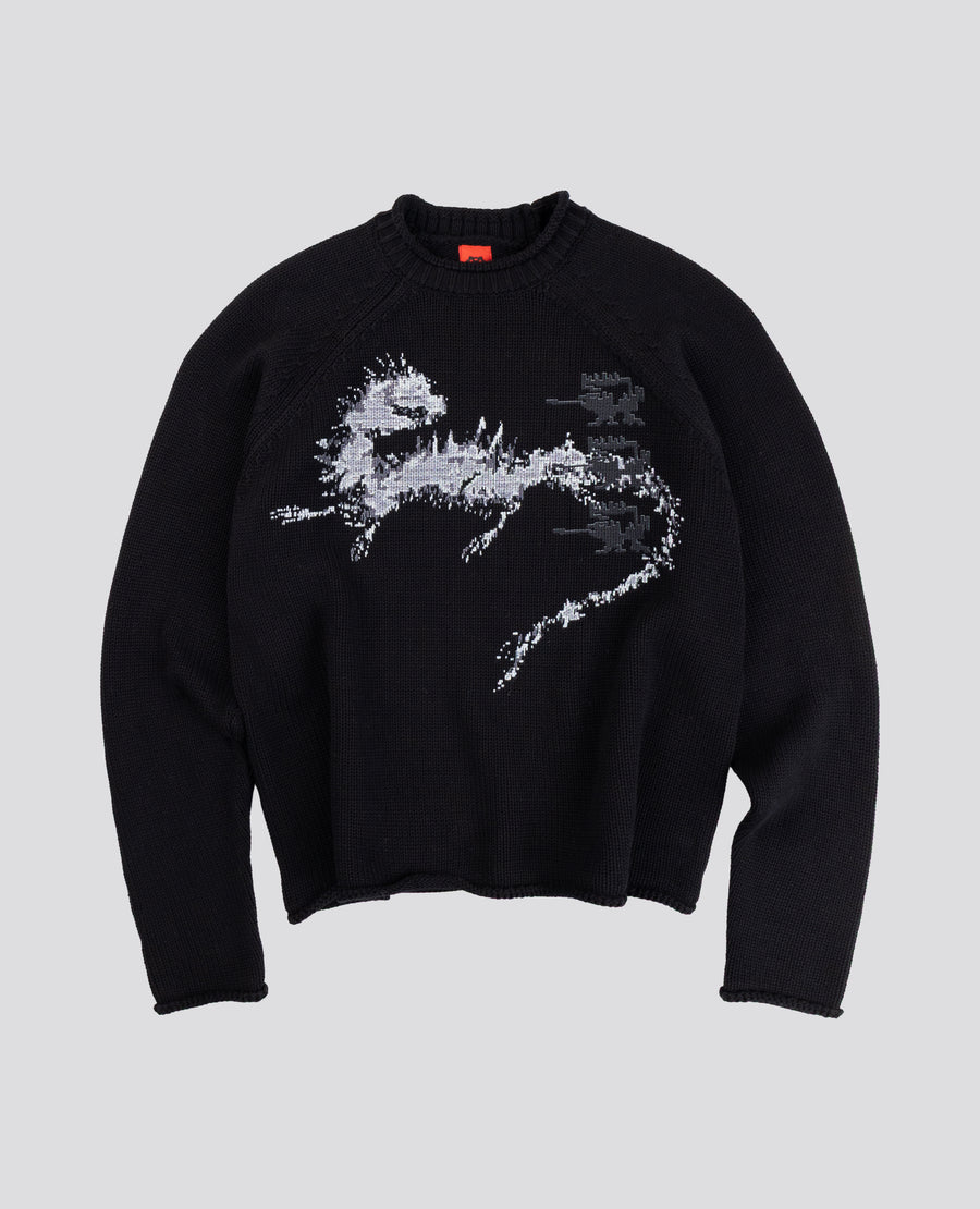 BLACK LOSTBEAST KNITWEAR