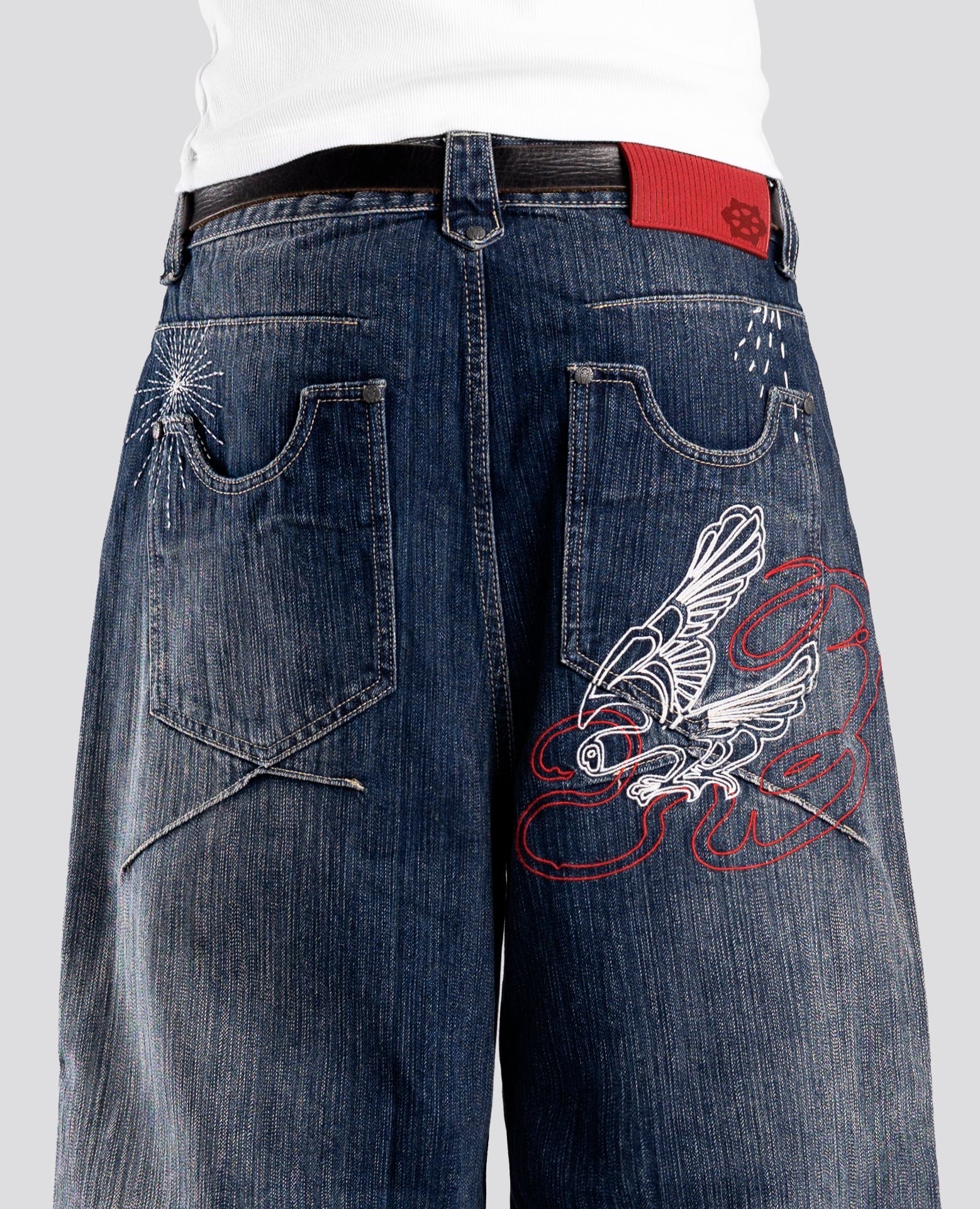 BLUE WILDLIFE LOOSE-FIT DENIM