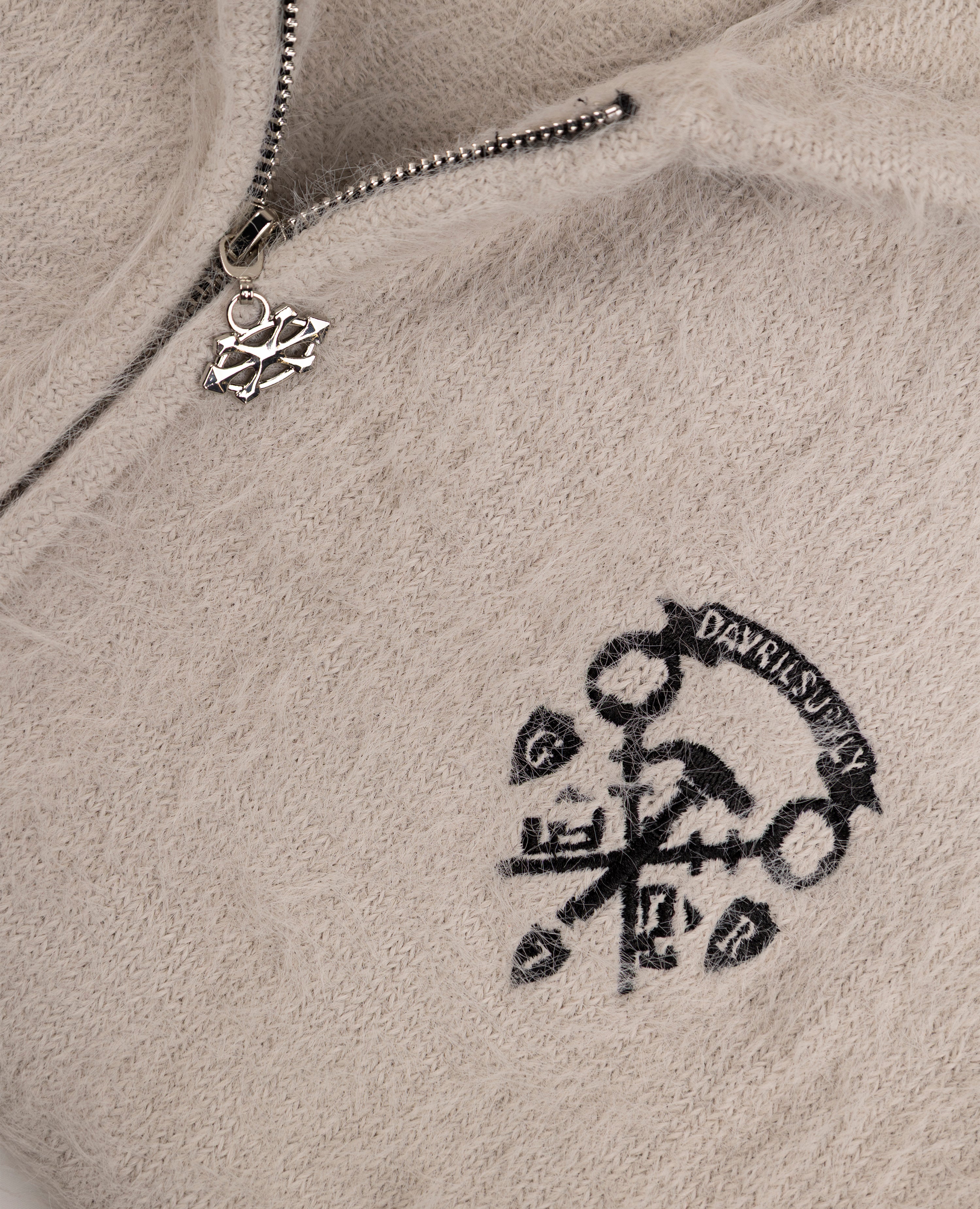 GREY CLASSIC FUR ZIP