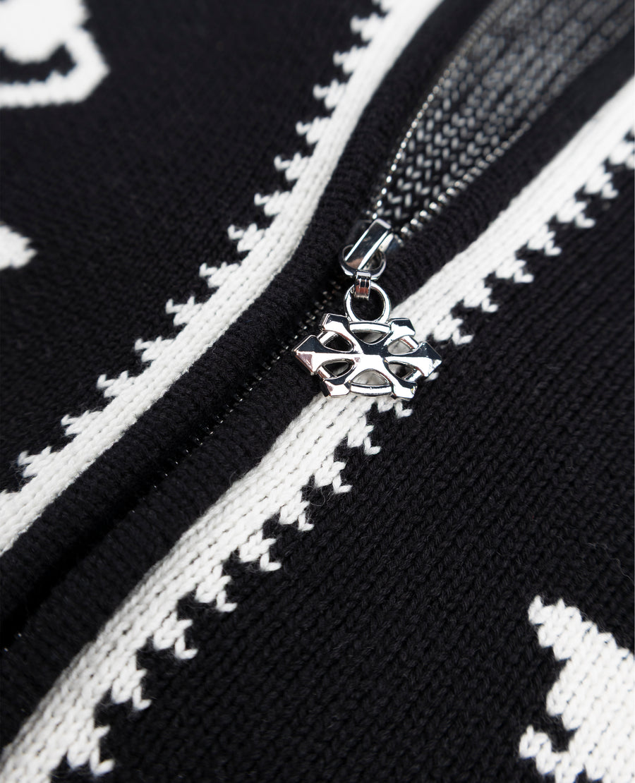 CROSSKEY ZIPPER KNIT