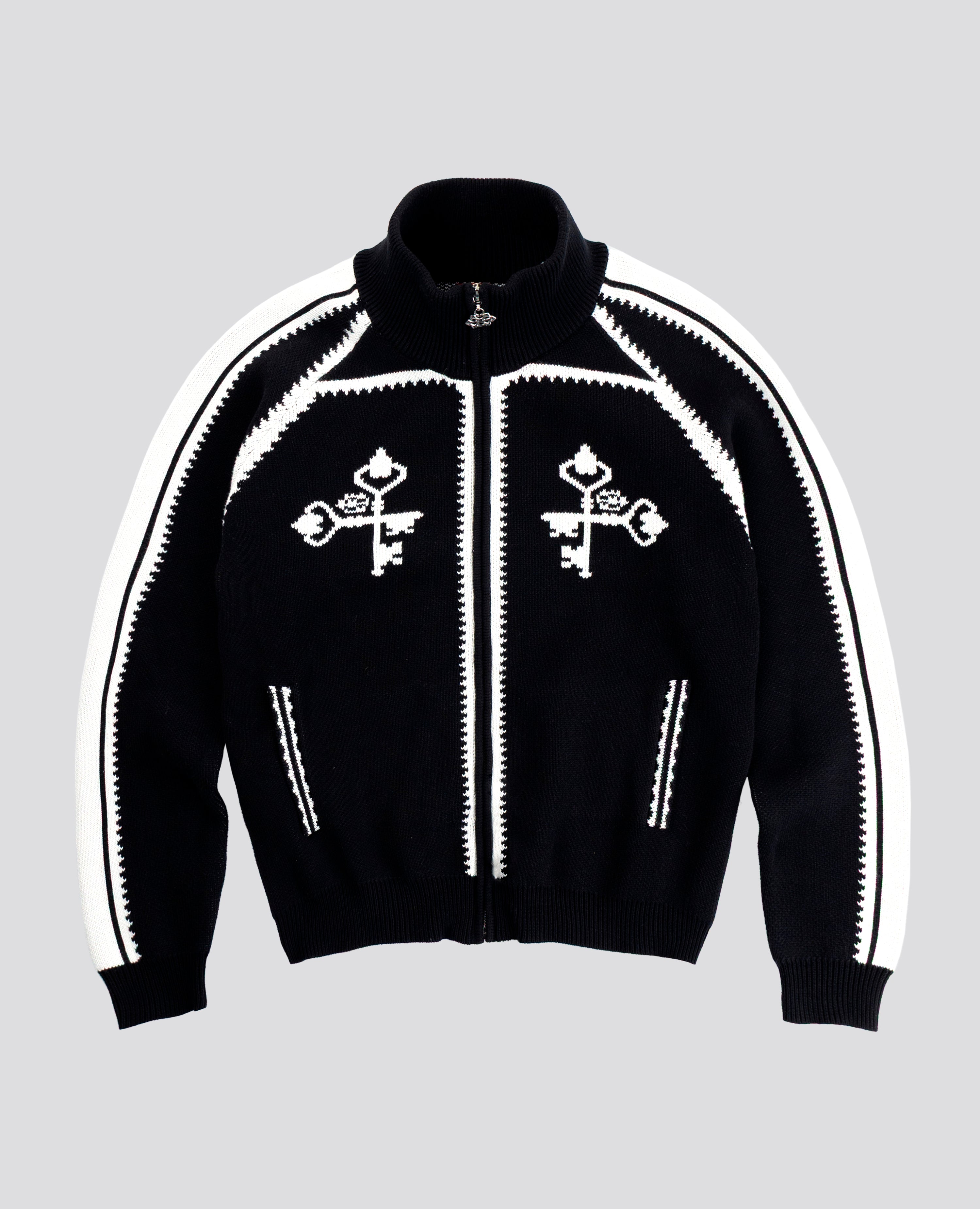 CROSSKEY ZIPPER KNIT