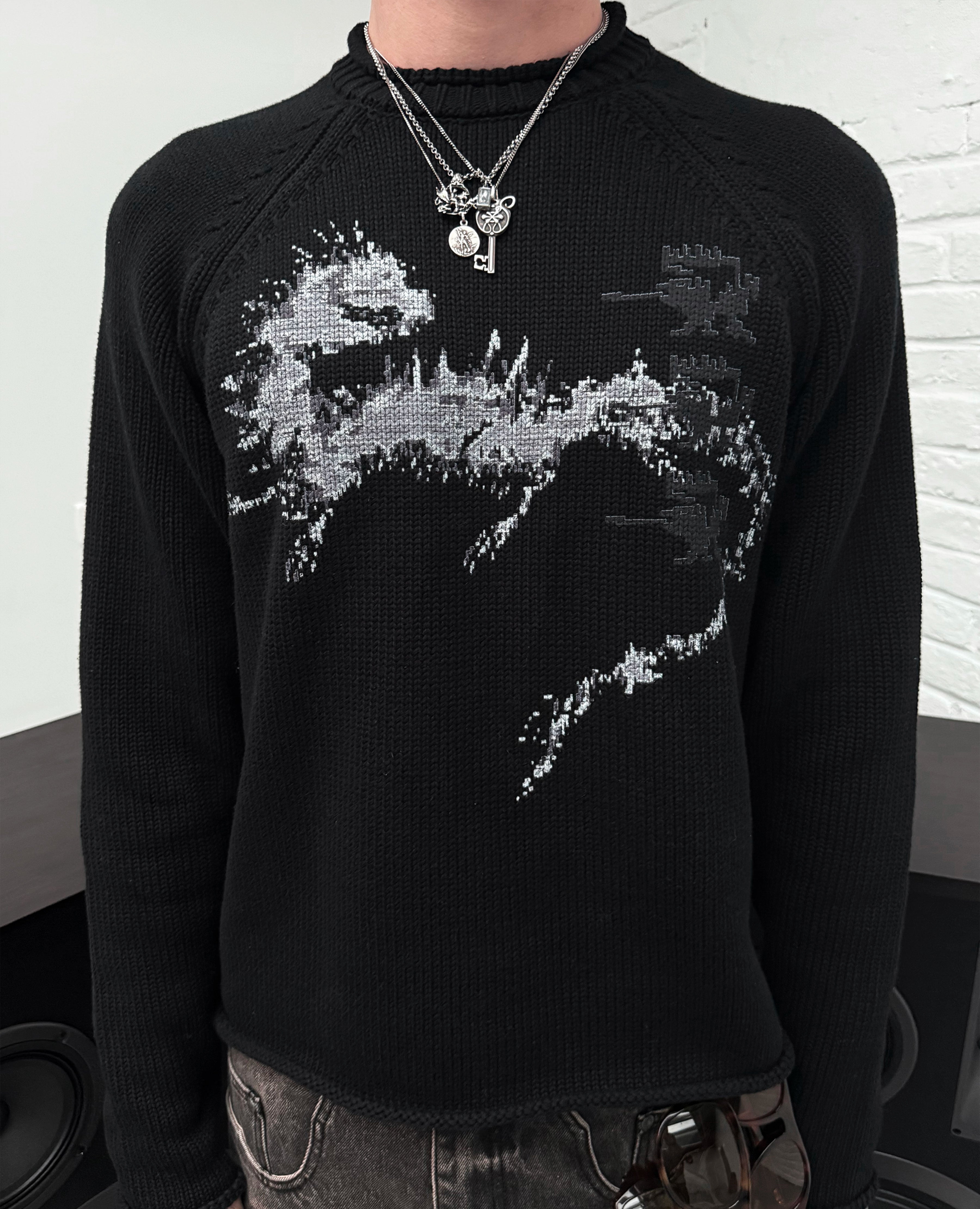 BLACK LOSTBEAST KNITWEAR