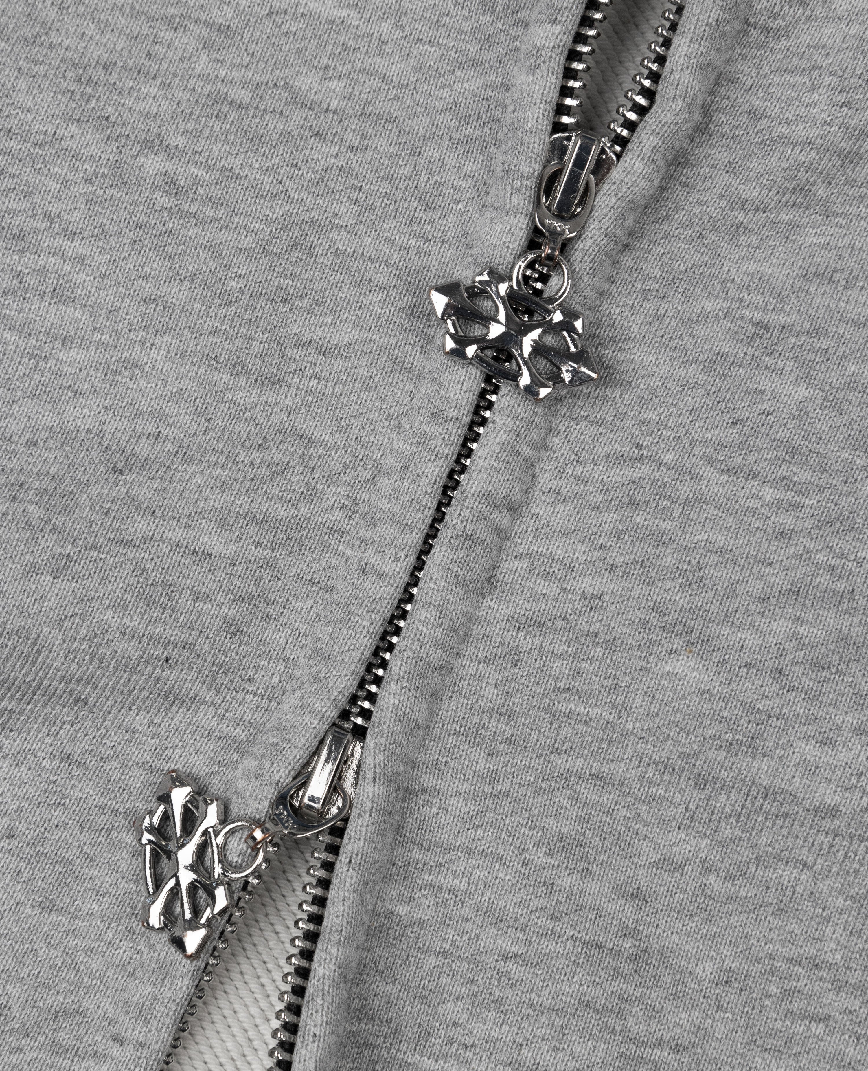 GREY DISTRESSED ZIP